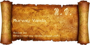 Murvay Vanda névjegykártya